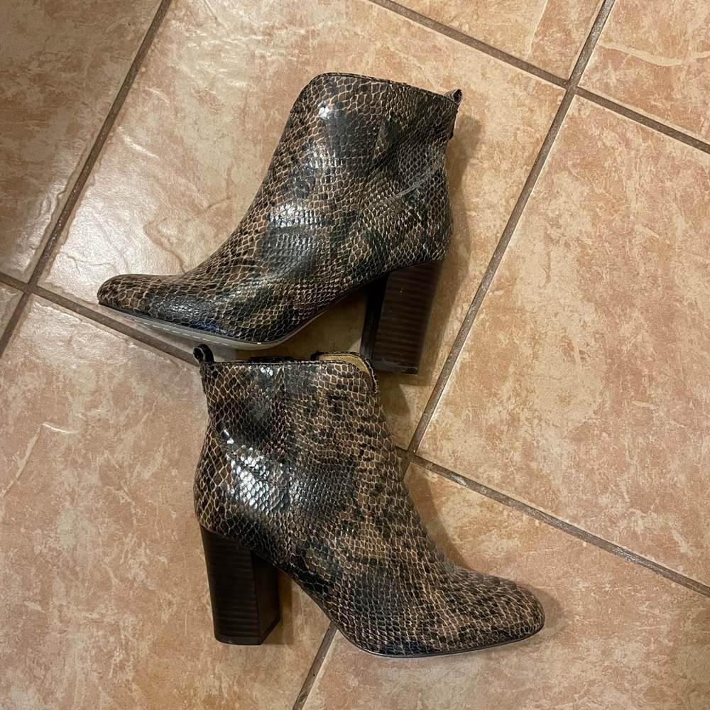 Snake Skin Booties